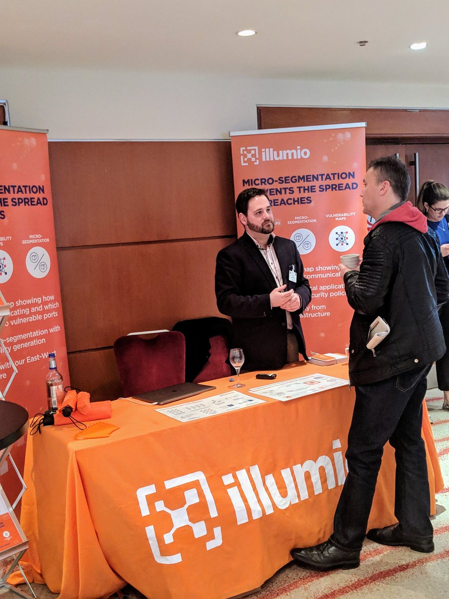 markbaker87's tweet photo. #Illumio speaking to a lot of folks today about host based and software defined #networksegmentation approaches that can either grow or shrink based on business demand. Integrating with both #ansible and #chefsoftware @eCrime_Congress https://t.co/3KO2cmNbXt
