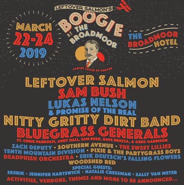 Aggie_Theatre's tweet photo. Who's excited for this one?
Join us for @LeftoverSalmon 's #BoogieattheBroadmoor with #SamBush, @lukasnelson, @GrittyDirt, #BluegrassGenerals &amp; more at @TheBroadmoor on Friday, March 22nd - Sunday, March 24th. https://t.co/PUibKsLu76