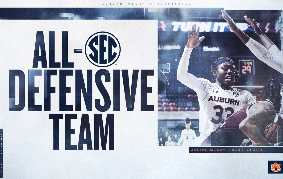 AuburnWBB's tweet photo. ✅ Leads Auburn with 13.8 points and 4.3 assists/game
✅ Ranks 3rd in SEC with 2.2 steals/game
✅ 1st player in Auburn history with 1,500 points, 400 assists, 200 steals

Congrats to @_jayynicee, named to the All-SEC 2nd Team and All-Defensive Team!

#WarEagle | #TeamOfExcellence https://t.co/66bWw9tAid