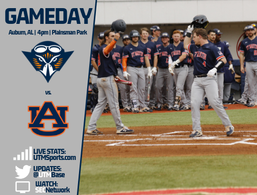 UTMBase's tweet photo. It's #GAMEDAY!

First pitch vs. @AuburnBaseball is set for 4pm.

📺WATCH: https://t.co/tiduVFHfpJ https://t.co/QK45vCPrFe