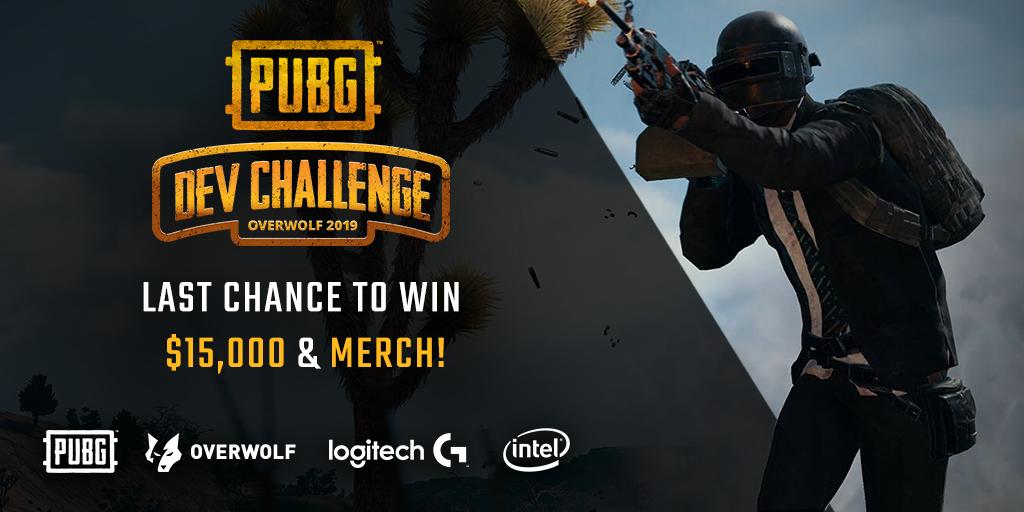 inteldevs's tweet photo. There's one day left to register for the #PUBGDevChallenge! Don't miss out on your chance to win $15K, @PUBG merch, and cool @LogitechG gear. Details here: https://t.co/TDZajq1KYV #contest https://t.co/MBlq1Zzqzy