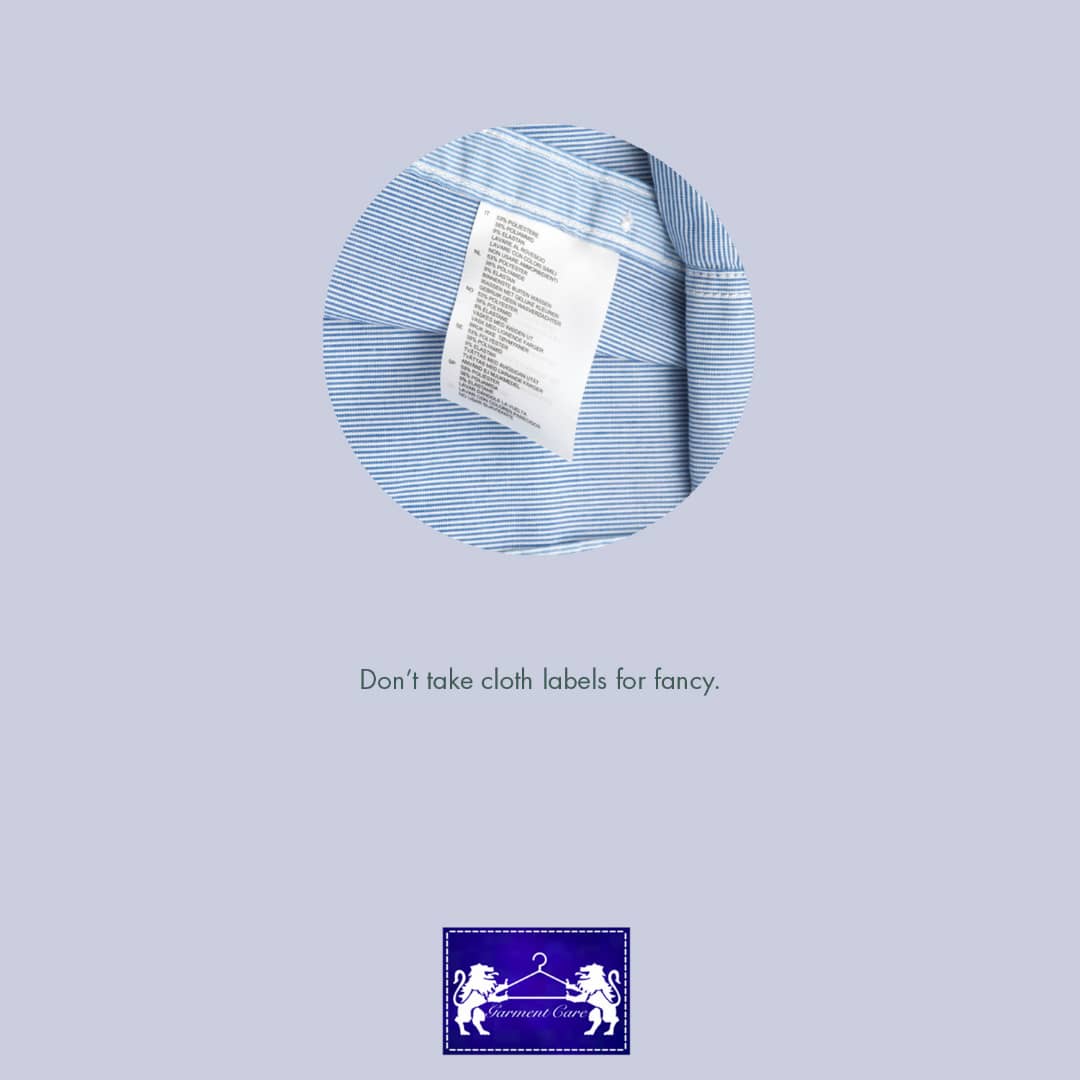 GarmentCareLTD's tweet photo. Read labels and follow its advice accordingly.
#GarmentCare #ClothLabels #DryCleaning https://t.co/zZYFzA2mZS