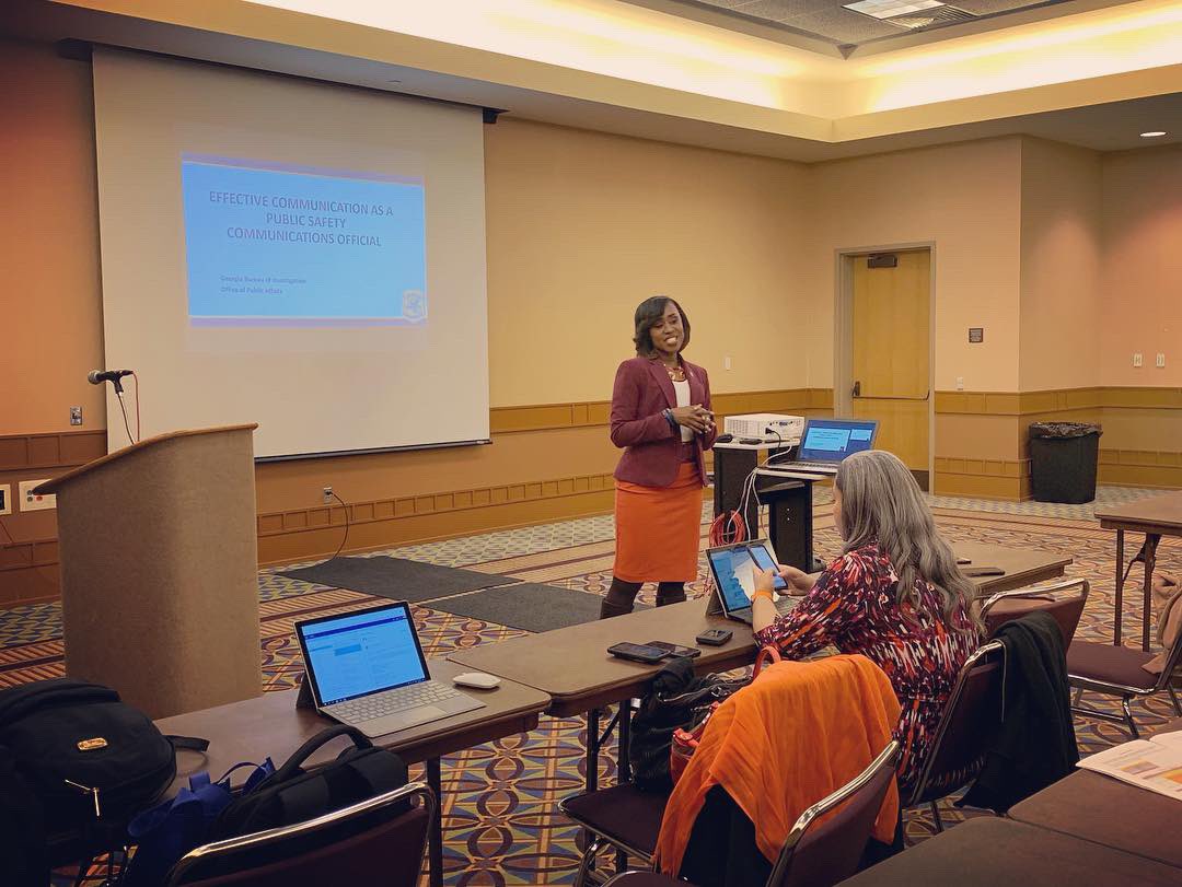 A huge thank you to @NMilesGBIPIO and <a href="/nammons/">Natalie L. Ammons</a> from the Georgia Bureau of Investigation Public Affairs Office for presenting a session on Effective Communication as a Public Safety Communications Official #GECC2019