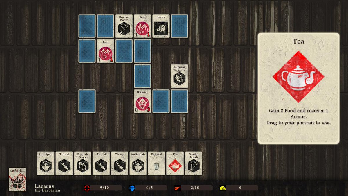 Start of day 3 for my 7DRL project, a roguecardlike! #7DRL #gamedev #indiedev