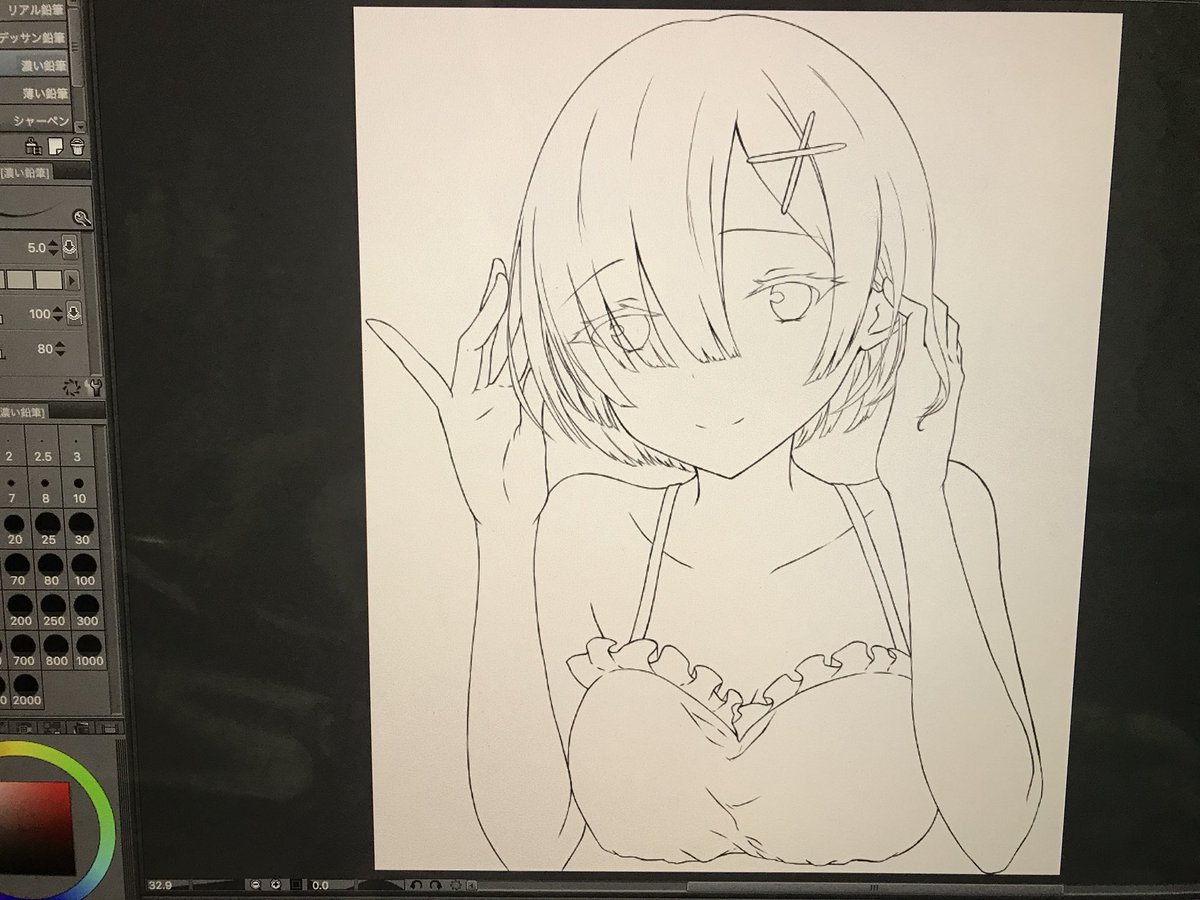 まだ線画だよ!! 