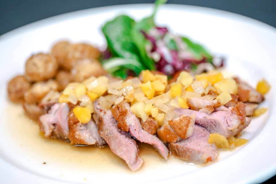 blondecravings's tweet photo. HUGE Congrats to @CaesarRodneySD for taking 1st in Culinary at the Delaware ProStart Student Invitational 🏆 #netDE 
🍴: Oysters Chesapeake, Pan Roasted Duck Breast, Petite Dark Chocolate Cake with Oranges &amp; Hazelnuts
📸: Blonde Cravings https://t.co/xq0uPZxvKb