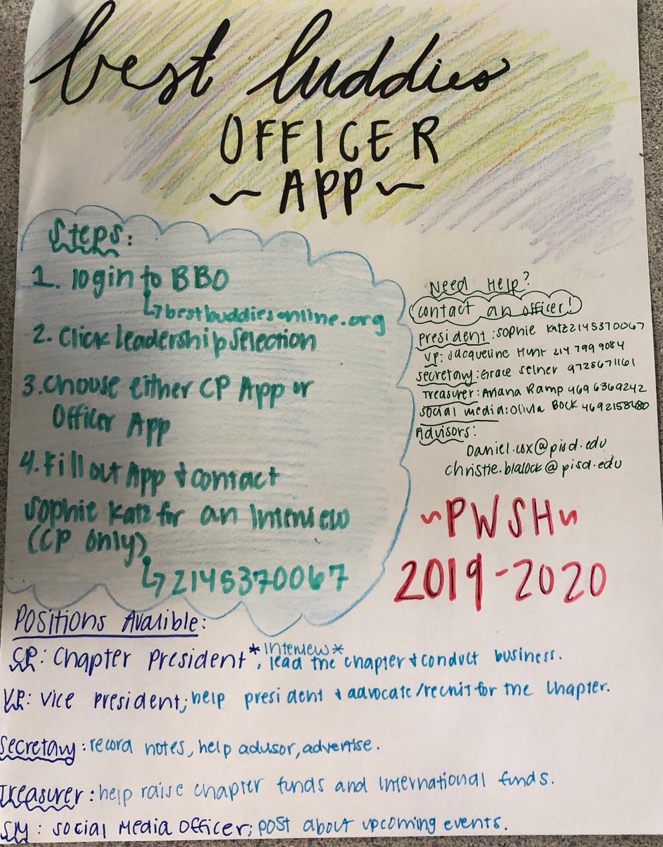 pwshbbuddies's tweet photo. Officer applications are now available! Below is all the important information about how to apply and what responsibilities each position has!! If you are interested, please do not hesitate to ask questions!! https://t.co/hidtgJ6x9h