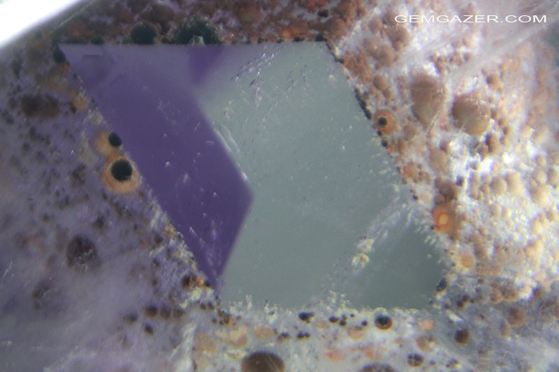 gemgazer's tweet photo. Amethyst cabochon from Brazil with trapiche-like colour zoning and a phantom growth feature surrounded with reddish-brown Goethite crystals.
https://t.co/0epIOFGM6a
#gemstone
#photomicrography
#gemInclusions
#gemology https://t.co/Gwr4vbwitm