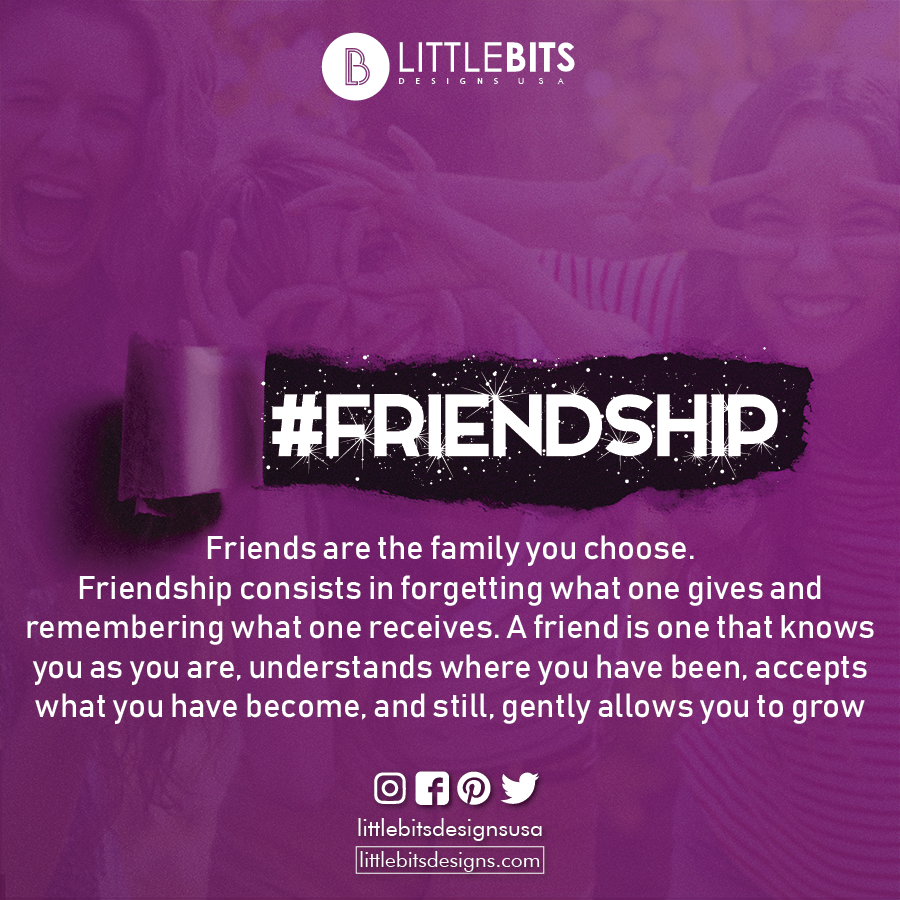 littlebitsdesig's tweet photo. Friends are the family you choose. Friendship consists in forgetting what one gives and remembering what one receives. #littlebitsDesignstexas #texas #onlineshop #fashion #beauty #clothes #houston #gifts #loveyourself #cute #happy #quotes #inspiration #motivation #frienship https://t.co/fCKhqWhog1