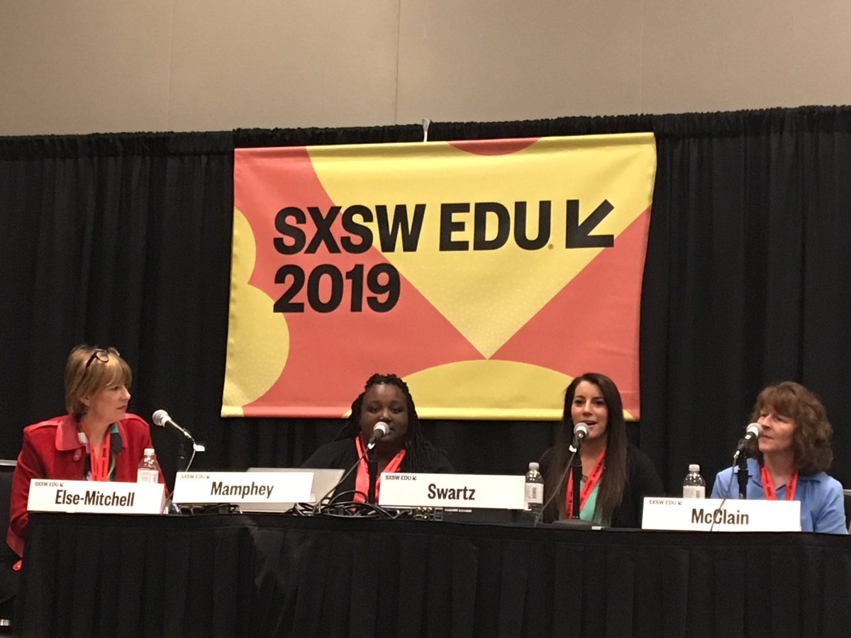 Why do 70% of teachers say PD is very unsatisfactory? “It’s the way it’s delivered- one size fits all in an auditorium all day. That’s not how we’re expected teach.” Authentic voices from the field. Thank you <a href="/rosepink/">Rosamund</a> for moderating such an insightful panel. #SXSWEDU