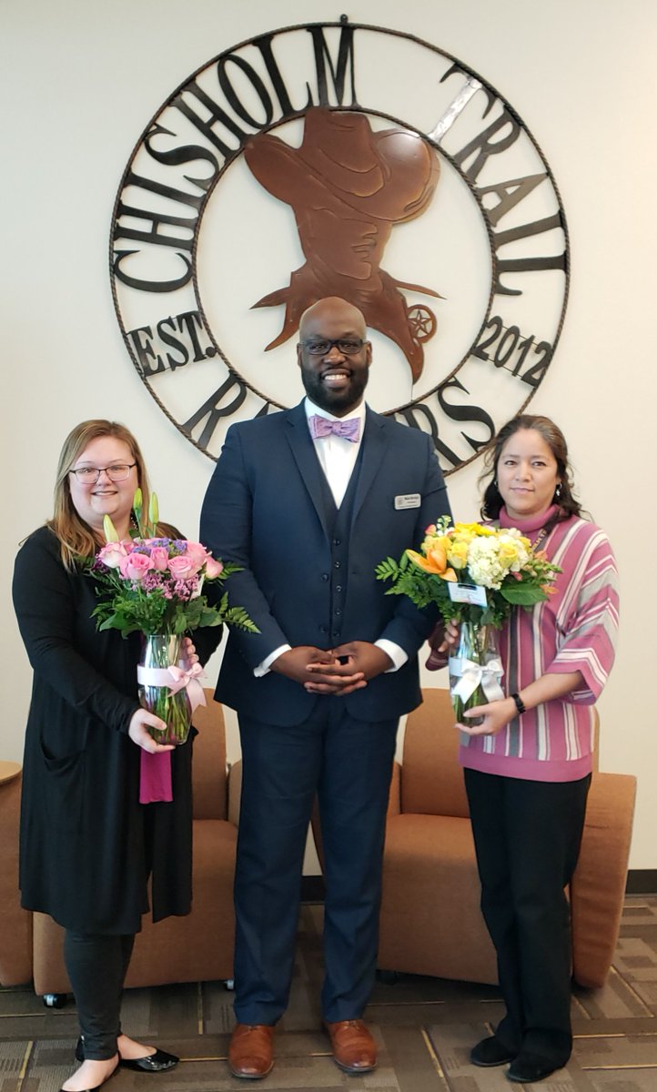 ChisholmTrailHS's tweet photo. Congrats to the following CTHS employees! They were voted in each category by fellow staff members.

Teacher of the Year: Amy Stiles
Professional of the Year: Tiffany Turner
Para-Professional of the Year: Estella Garcia

Thank you for all of your hard work and dedication at CTHS! https://t.co/xJTPiBiFQd