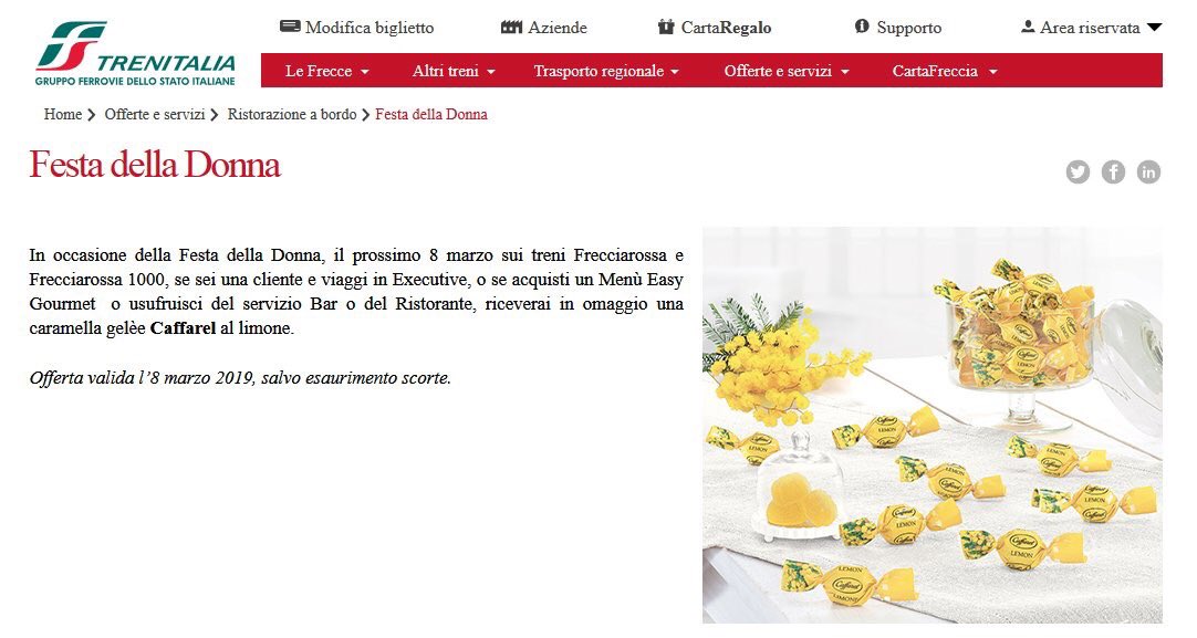 tarasconi's tweet photo. Fosse uno scherzo, sarebbe di pessimo gusto!  

#Trenitalia fai una cosa semplice,  #lottomarzo invece di comprare mimose o caramelle, quei soldi donali ai #centriantiviolenza 

Ah, donne: per la #festadelladonna tutte a piedi, auto, bus, bicicletta... https://t.co/ZeLGAap6ou