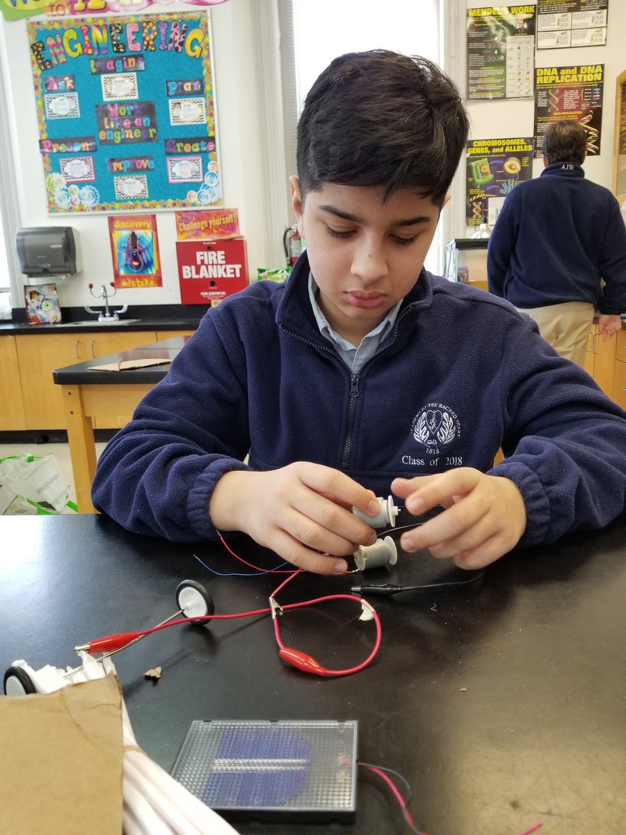 AcademySCI's tweet photo. The Eighth Class are currently engineering solar cars. Outdoor testing has been a challenge the past week so hopefully our need for solar radiation will spur on some spring weather.  @ash1818 https://t.co/OtPJFc6dpX
