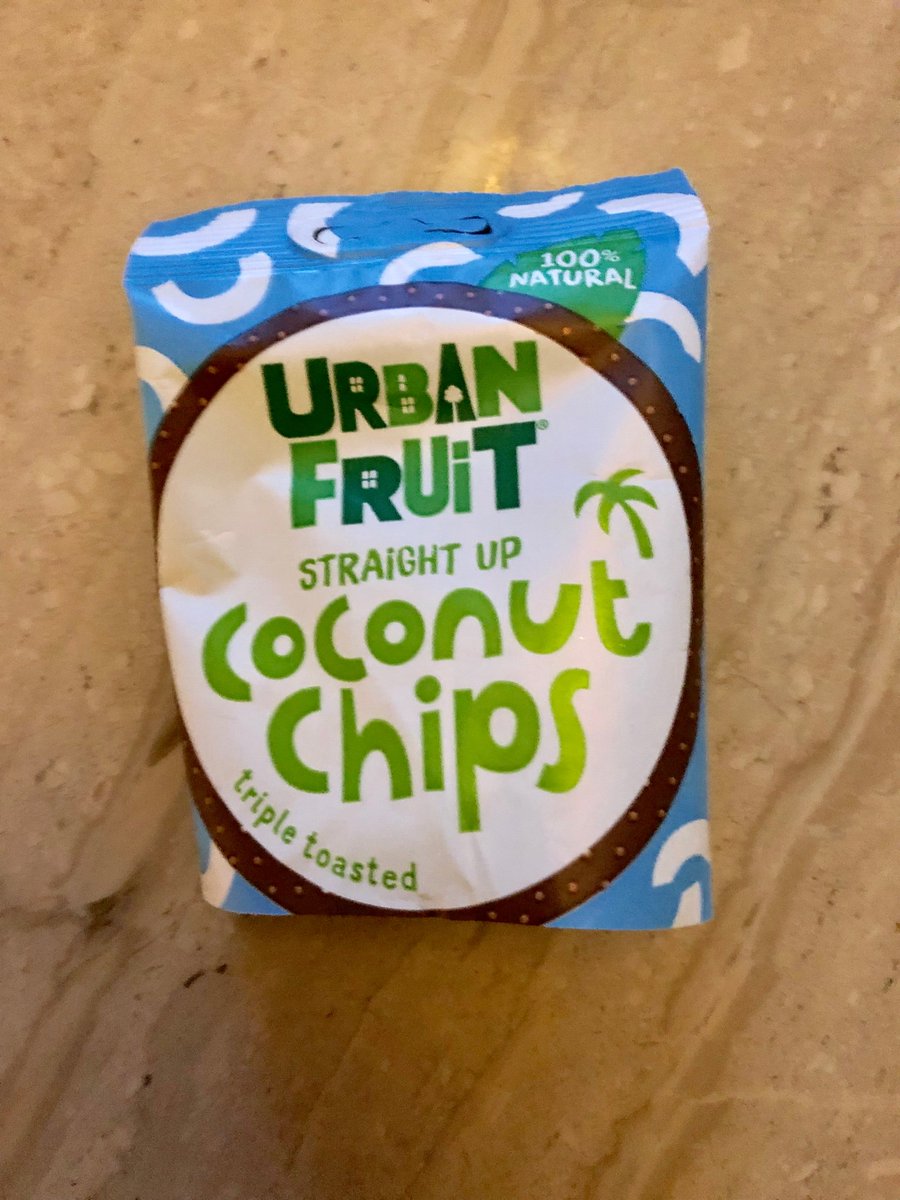 Just eaten these super delicious #coconut chips. So delicious!  Toasted not fried, #glutenfree #noaddedsugar.  Try them!! Nice healthy #pudding. <a href="/UrbanFruit/">Urban Fruit</a>