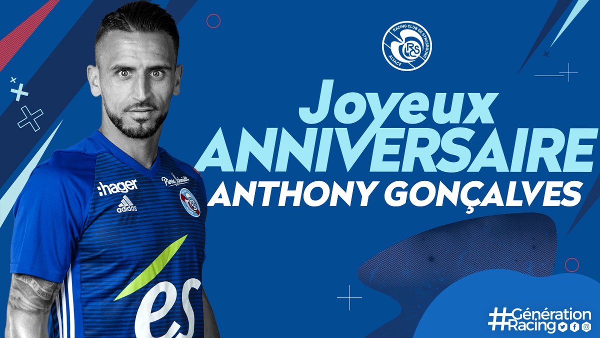 RCSA's tweet photo. 🎂 Un an de plus pour Anthony #Gonçalves, 33 ans et toujours la rage de vaincre sur le terrain. Happy birthday Antho' 🤗 https://t.co/chfL2P0hOv
