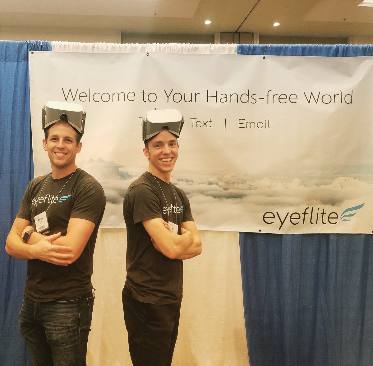 Eyeflite's tweet photo. Get your #handsfree VR on! Eyeflite founders Andrew and Ian are demo-giving machines! Hope to catch you at an expo sometime
#VirtualReality #assistivetechnology #headgaze #wingvr #eyeflite #abilitiesnotdisabilities #atia19 https://t.co/e7G2jXJQlX