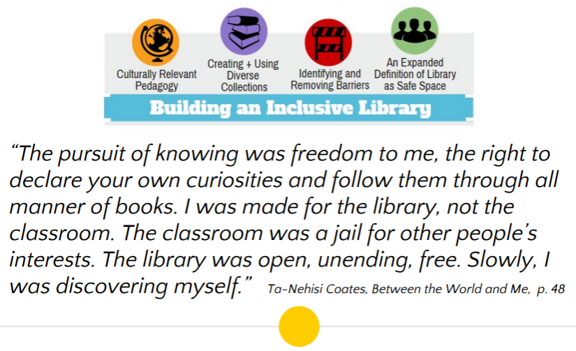 MsNiro13's tweet image. This quote from Ta-Nehisi Coates in &quot;Between the World and Me&quot; emphasizes the need for culturally responsive texts and honouring the voices &amp;amp; choices of our Ss. #PeelCRP #Peel21st #AssessPeel @WRT_PDSB