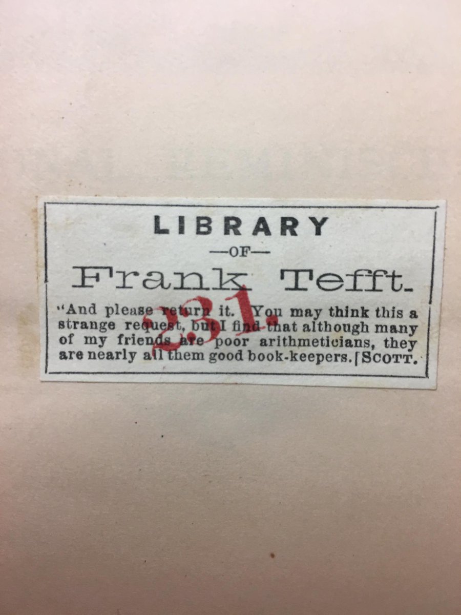 ILLINOISstacks's tweet photo. As far as collection stewardship tactics go, we'd rate sassy #bookplates like this at the top of our list ππ€©π Bonus points awarded for the bad #LibraryPun! #FoundInTheLibrary https://t.co/AK5VS8dWR2
