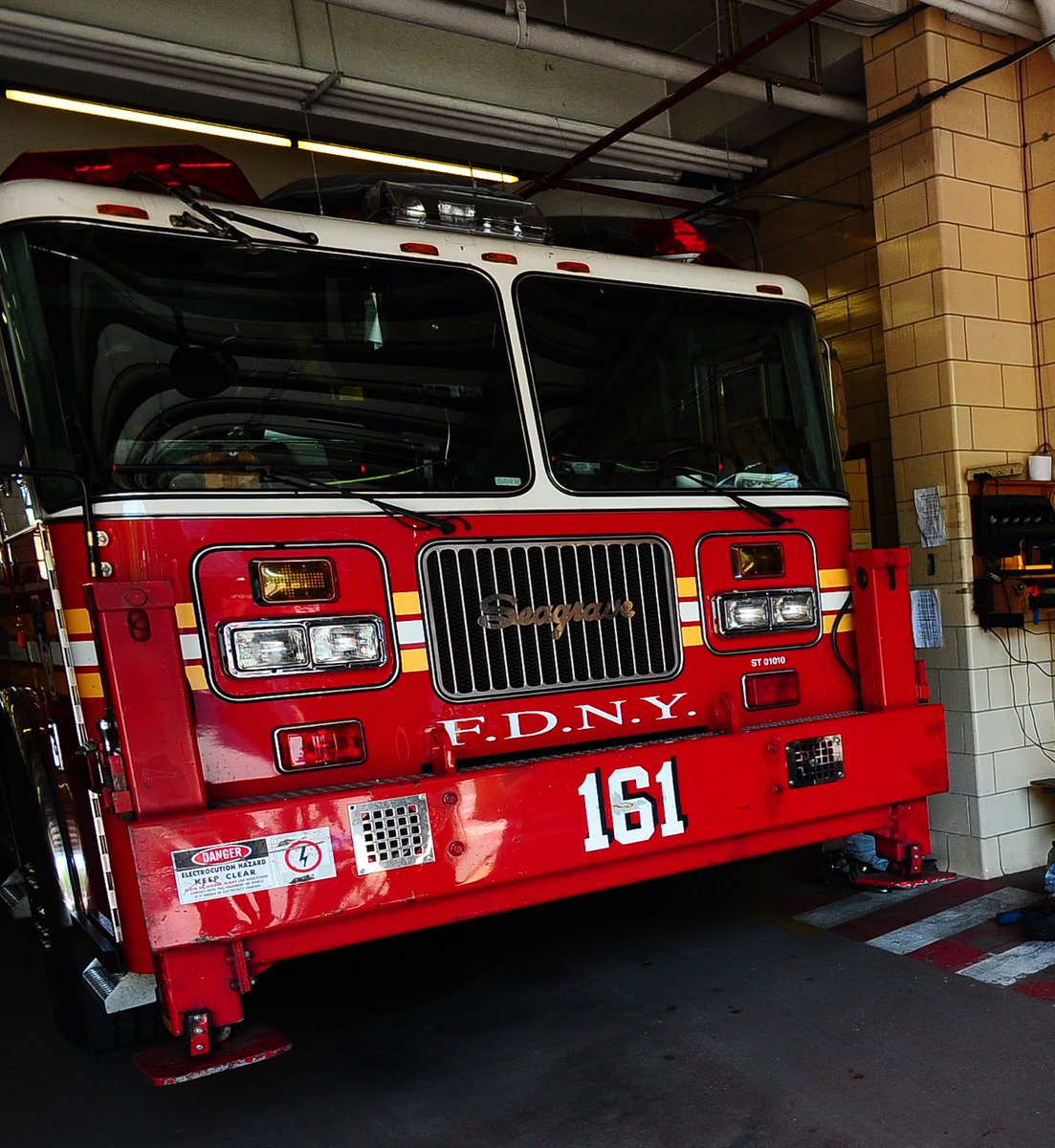 FDNY's tweet photo. #FDNY members from #Ladder161 rescued an individual earlier this morning from an all-hands fire in #Brooklyn. Read more: https://t.co/WBefFXyCQt https://t.co/bNOeavHPeg