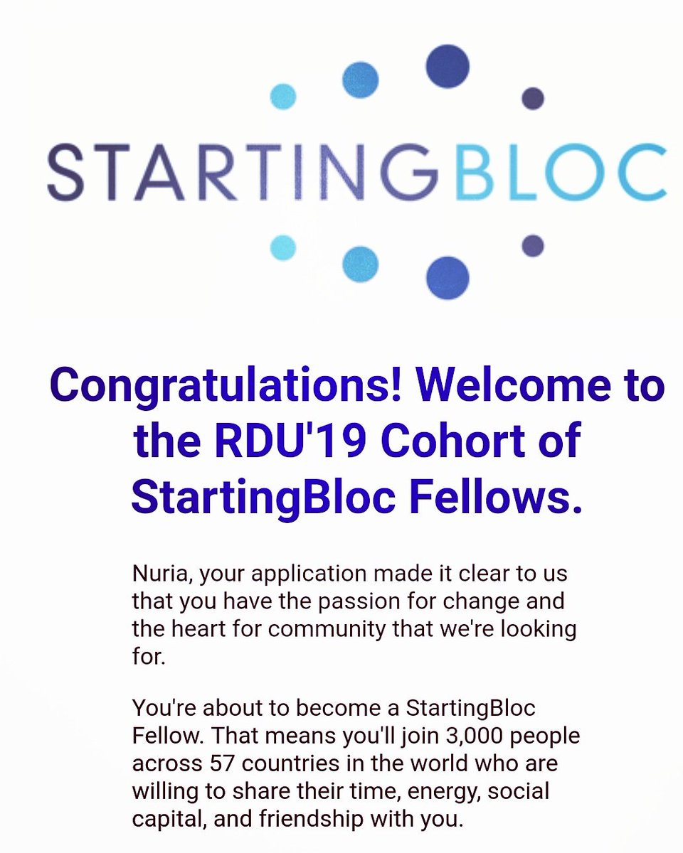 NPadro4's tweet photo. When your goals and dreams align, you build communities that keep you motivated and propel you forward. I'm excited to become a @StartingBloc Fellow! https://t.co/cpadaEruFf