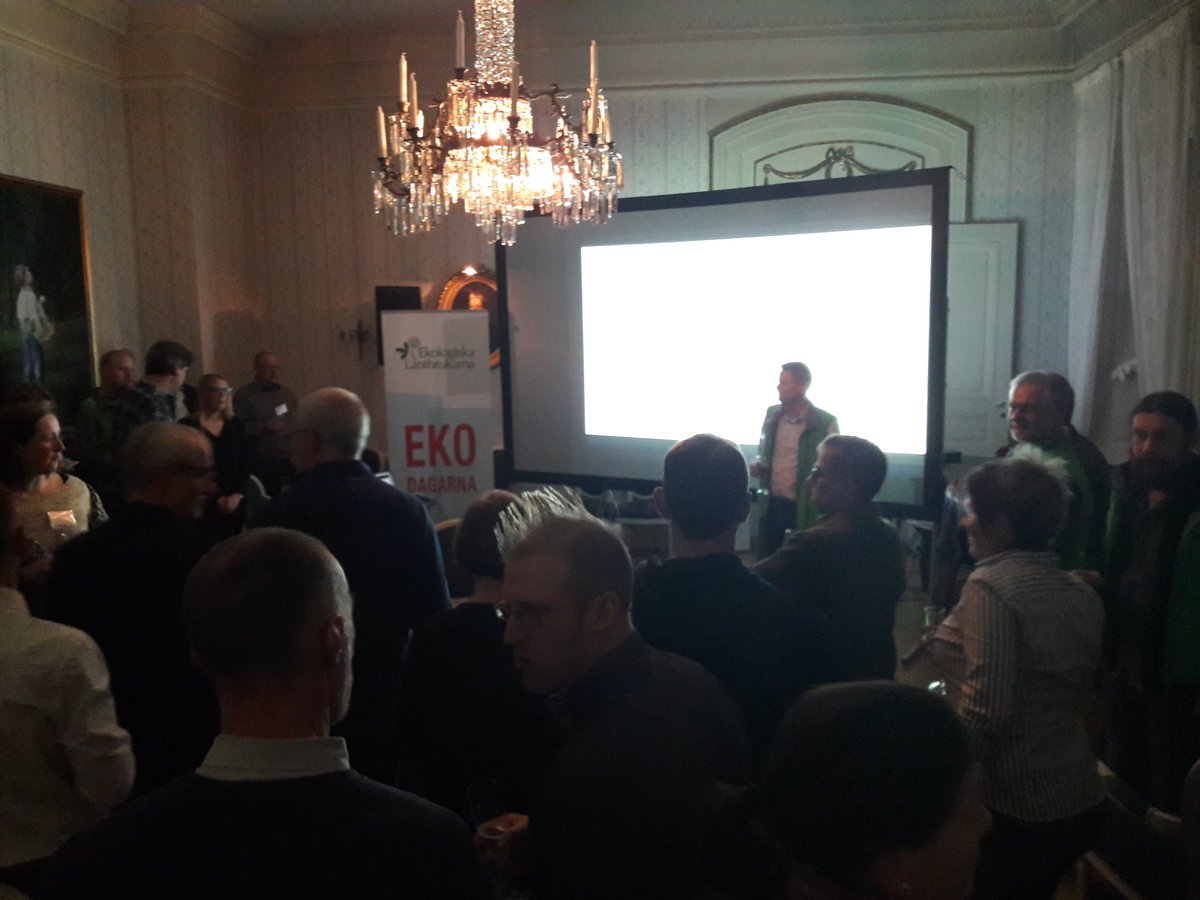 Verksamhetsledare Niels Andresen inleder lansering av första delrapporten från projektet Ekobondens marknad på #Ekodagarna2019