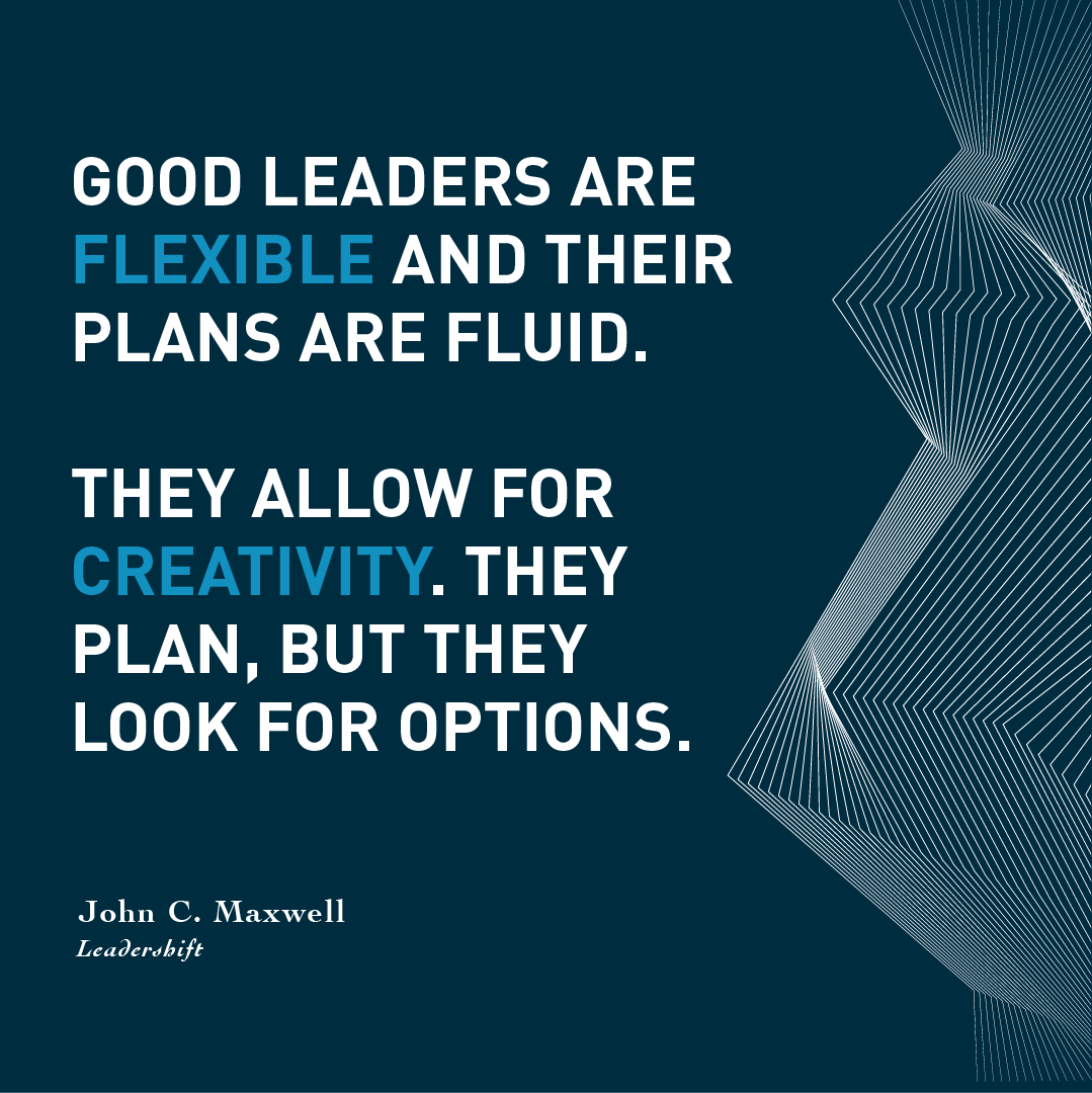 Maxwell_Leaders's tweet photo. One key to growing leadership? Flexibility! https://t.co/0npU3JJFf6