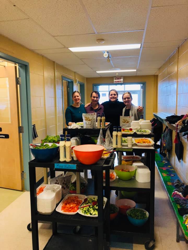 Thanks to our Farm to School volunteers for providing 334 students with a fresh salad made with local produce.