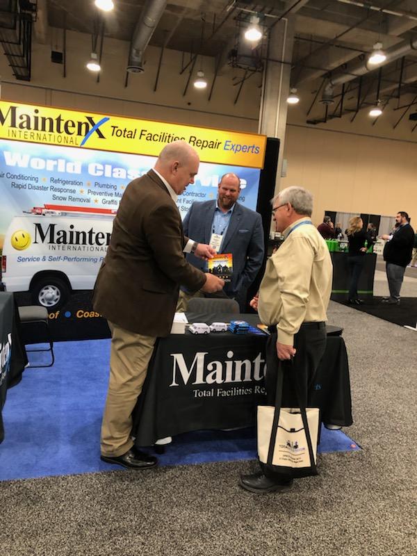 MaintenXOnline's tweet photo. ๐ฆธRussell and Bill are in booth #322 until 2pm today at the #SpecsShow stop by to discuss your #facilityconstruction and #maintenance needs! ๐ท #TeamMaintenX #Specs2019 #generalcontracting #maintenanceexperts #constructionexperts #dallas https://t.co/HszYf3Clg2