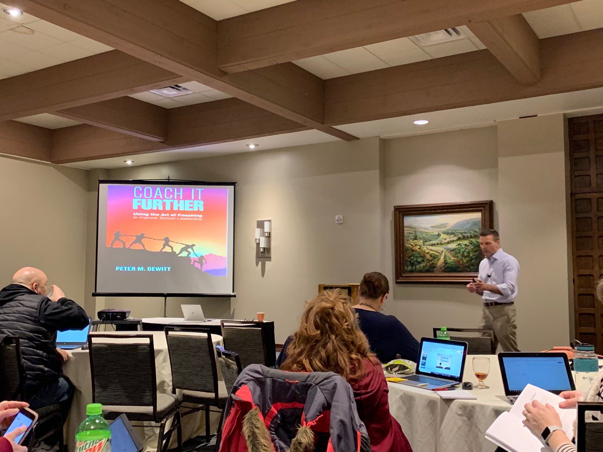 ChrisVTempleton's tweet photo. Really enjoying the post conference with @PeterMDeWitt about how to Coach It Further! #ShowMePD19 @LrnFwdMO https://t.co/8z1UHbqGCk