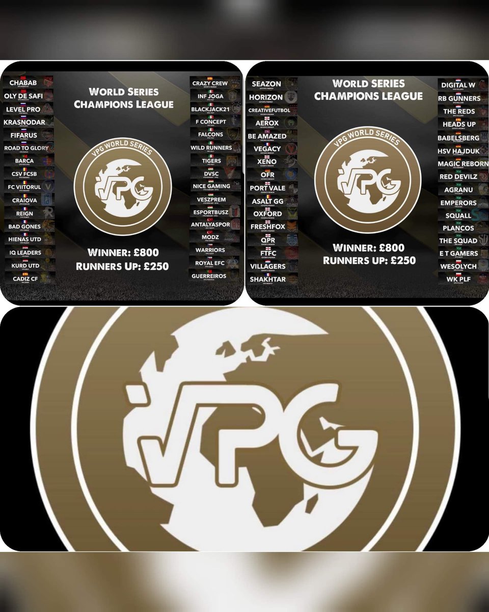 This will be a huge and amazing competition. Support us. Thanks for <a href="/OfficialVPG/">Virtual Pro Gaming</a>.

Come on <a href="/EfcRoyal/">Royal EFC</a> <a href="/vpgwarriors/">Warriors VPG</a> 2 czech teams in #worldserieschampionsleague.
Good luck for all
#WhereTheChampionsPlay
