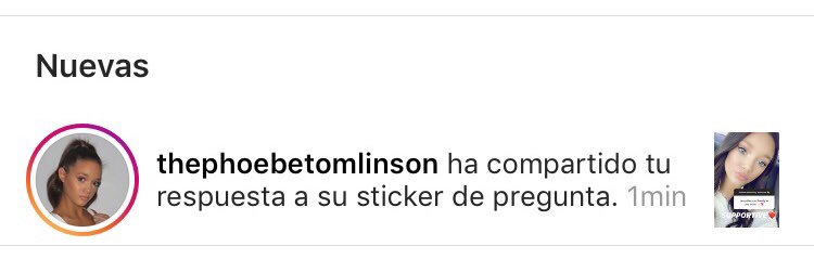 onedispainn's tweet photo. vengo a contarles una cosa que me hace mucha ilusión, el otro día Phoebe Tomlinson me respondió a una pregunta que la hice a través de IG, les prometo que no pude ser más feliz CRYING https://t.co/ZnjuuEZW0W