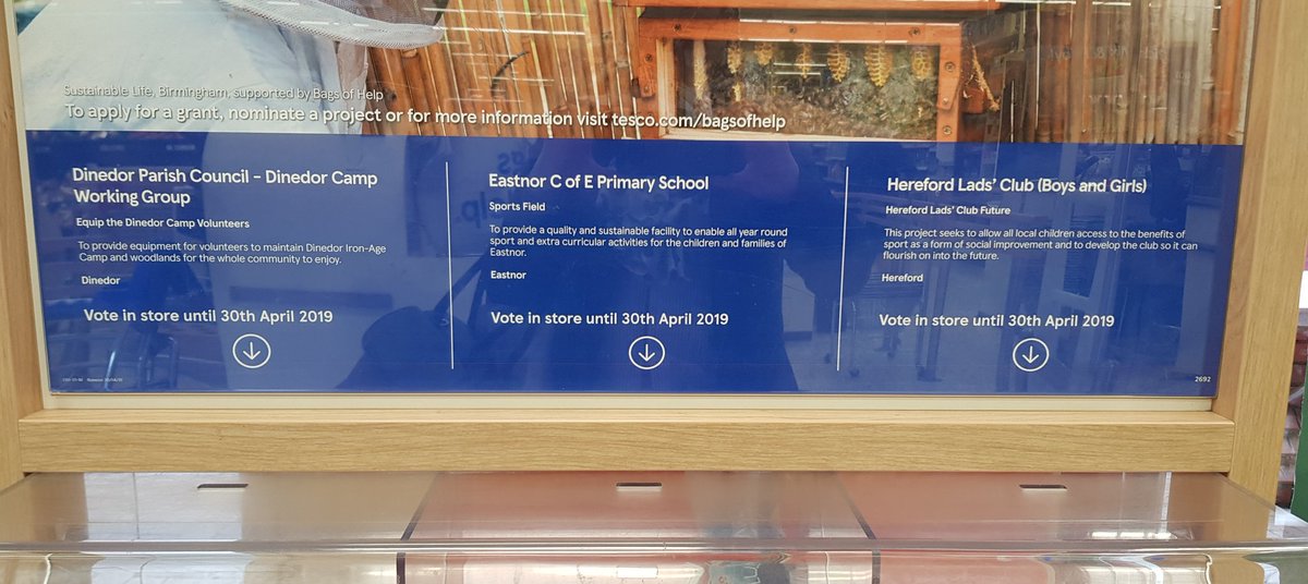 New #bagsofhelp projects for March &amp; April

@LadsClubGirlsFC
@ladsclubboysfc

<a href="/dinedor/">DinedorOutdoorCentre</a>

#Eastnor Primary School

Pick up a ⭕ token each time you shop in all <a href="/Tesco/">Tesco</a> stores across #Hereford

#community