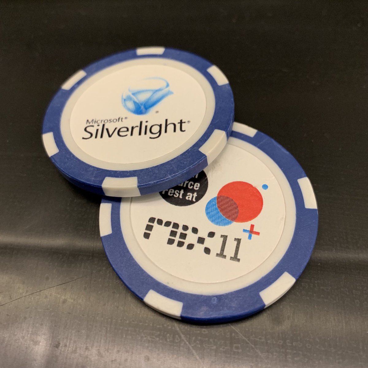 grillphil's tweet photo. Look what I just found in a moving box. Good times and nice memories in Vegas. #Microsoft #Silverlight #Mix11 #LasVegas #XAML https://t.co/I00oJpIX4N