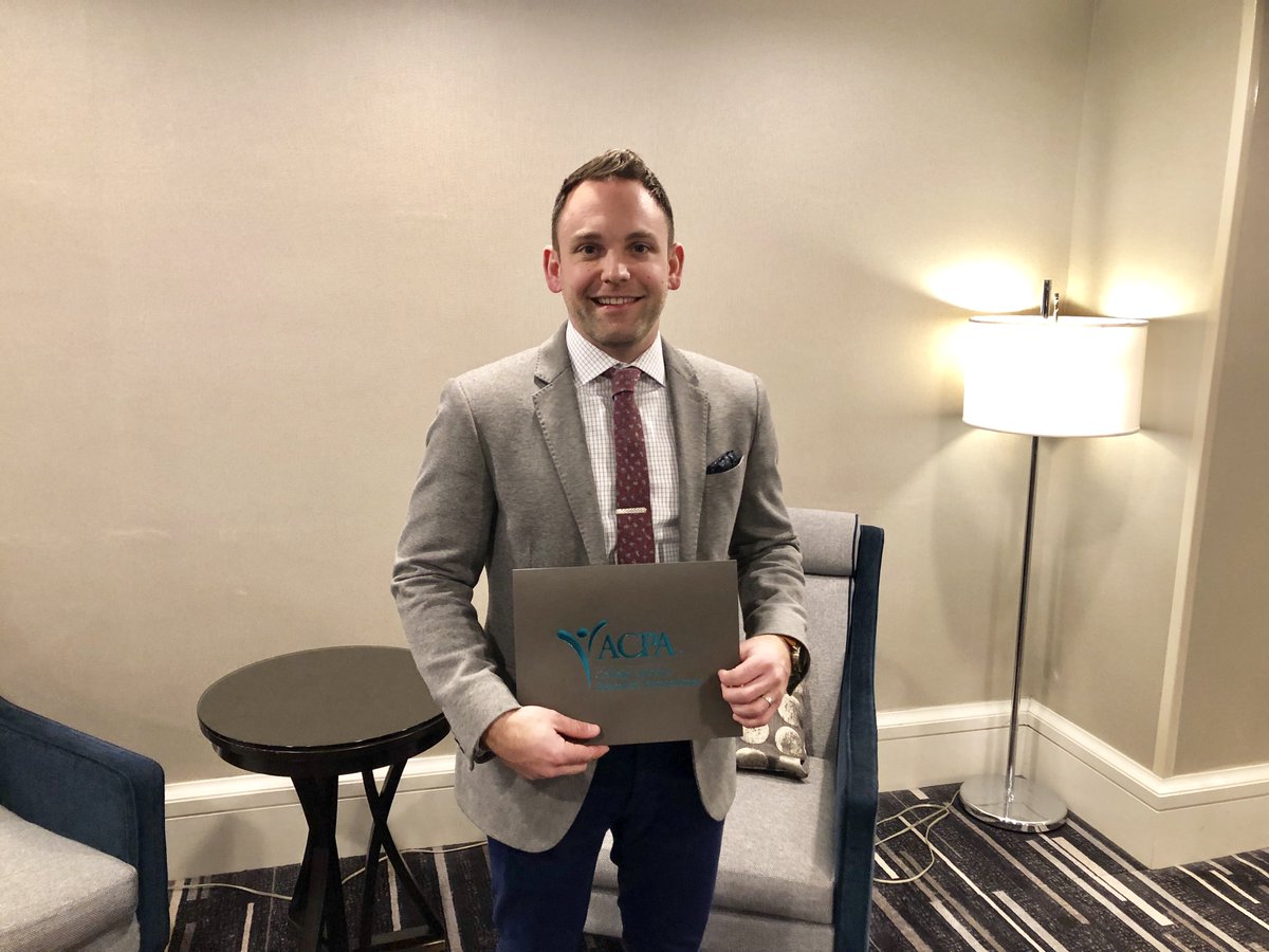 So proud of Josh Novak for being named the Directorate Board Member of the year across all ACPA Commissions. He has and continues to work hard for the Commission for Two-Year Colleges. #ACPA19