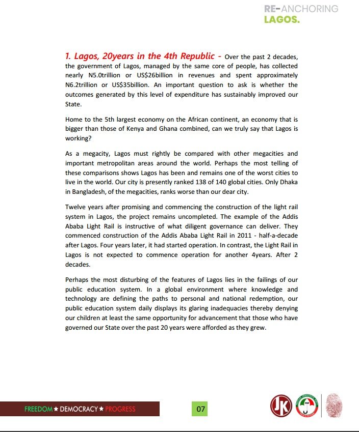 WandeTAjayi's tweet photo. #iamLagos, in 20 years, Lagos has gotten a revenue of $26b. Now, ask yourselves, is this Lagos a state where that huge amount seems to have been spent on? Ask yourselves, what's working in this Lagos? Jimi Agbaje(PDP) has offered himself for service. Send him #ReanchoringLagos https://t.co/NdhqKAq4mB