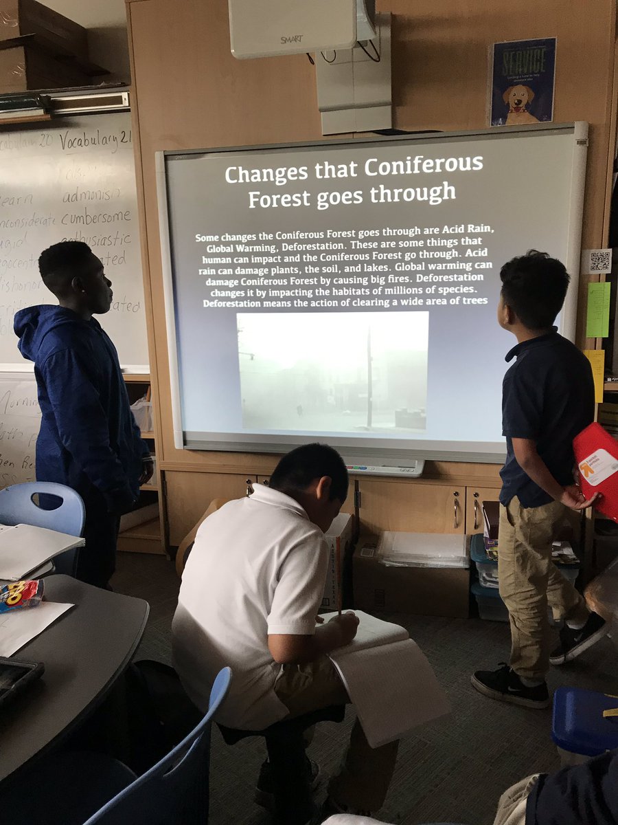 SZimmer1819's tweet photo. Loved watching 5B teach their classmates about the different ecosystems!🌎 #teamwork #hardwork #angeloakes https://t.co/bxghLTDRrf