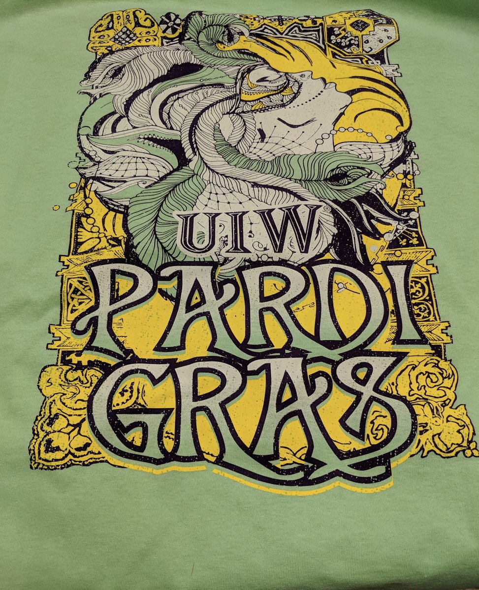 UIWGreekLife's tweet image. The Pardi Gras t-shirt toss is at 1:15 in the SEC concourse! Come and catch a shirt!