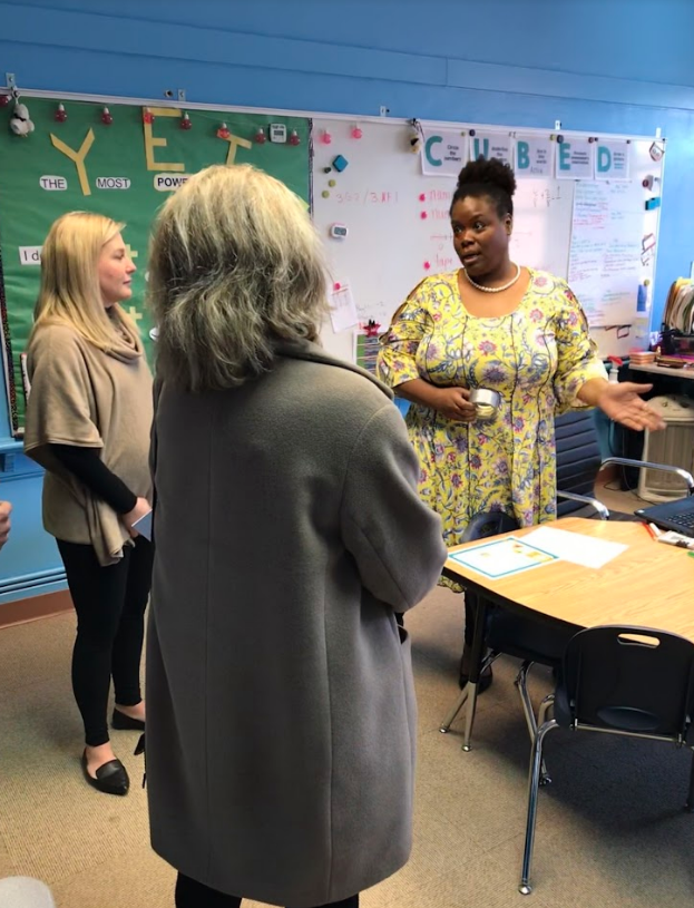 DCSBOE's tweet photo. This morning, we started off in #Ward5 with @Ruth4Schools, @AshleySBOE &amp; staff learning about the amazing work happening at @HarmonyDCPCS! Thanks to Principal @EvrenCulha &amp; his team for welcoming us! https://t.co/TWEBWBMEA3