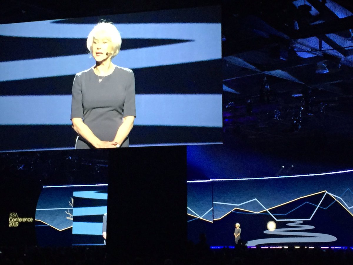 BBB1216BBB's tweet photo. Actress Helen Mirren opens #RSAC 2019, encouraging security pros to unite as a community against global threats @SCMagazine https://t.co/nBlMU5EMt1