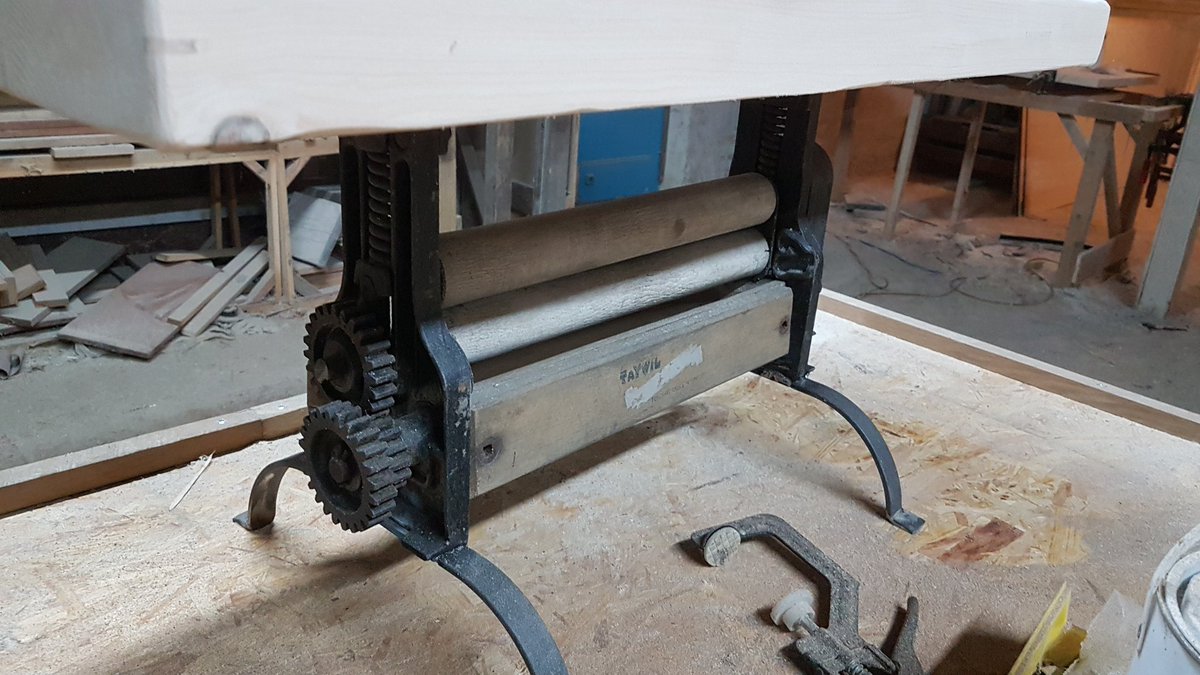 Reclaimed2's tweet image. Cast iron mangle coffee table done today, just needs top waxing and it'll be ready for a new home