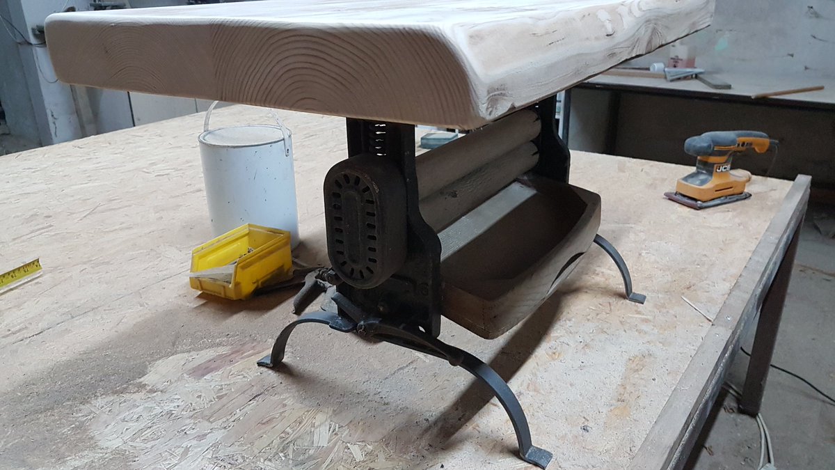 Reclaimed2's tweet image. Cast iron mangle coffee table done today, just needs top waxing and it'll be ready for a new home