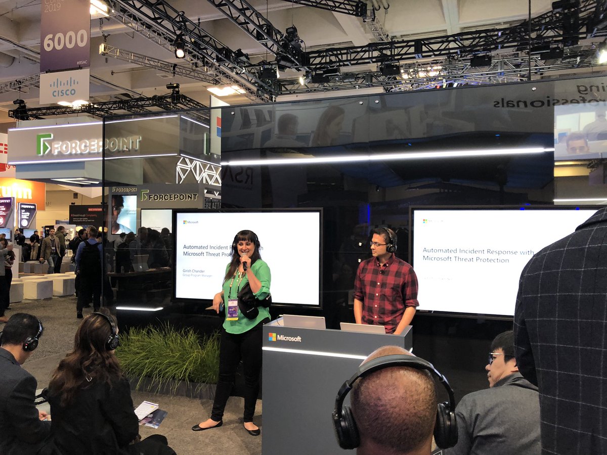 MSThreatProtect's tweet photo. Come and join us at our SILENT theatre here at #RSA. 🎧 you can get a travel pillow & #restsecure 😴 https://t.co/i5SKlUHc7k