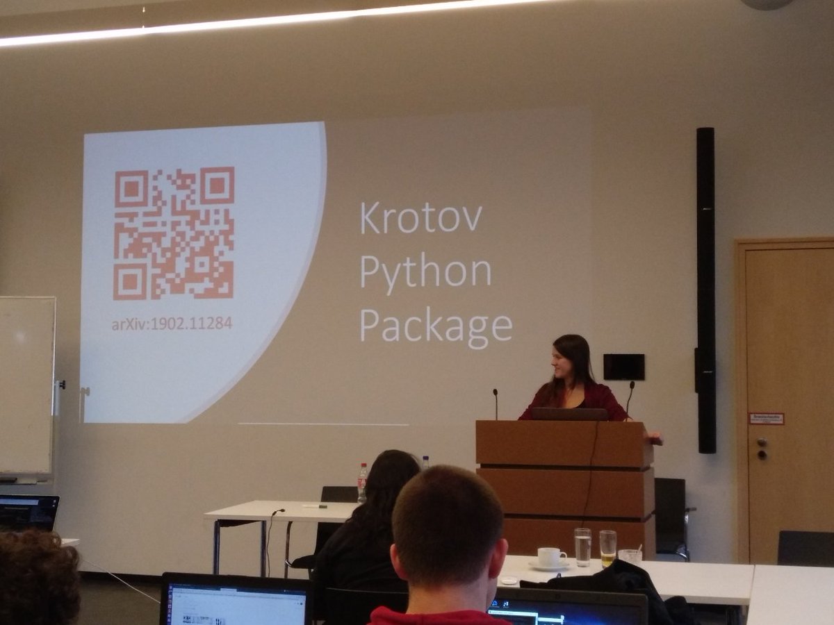 FGago_Physics's tweet image. First users of the Krotov python package at the @QuscoE school! You can learn more about it here for free: 
arxiv.org/abs/1902.11284
krotov.readthedocs.io/en/latest/
 #Krotov #optimalcontrol #QuSco_EU