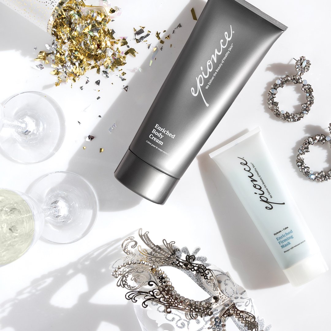 epionce's tweet photo. Add luxuriously hydrating Epionce products for glowing skin on face and body. Weekly use of highly-emollient Enriched Firming Mask helps improve the appearance of skin firmness. Apply Enriched Body Cream on body to get the anti-aging benefits of Renewal technology. #mardisgras https://t.co/EO77OBrm5L