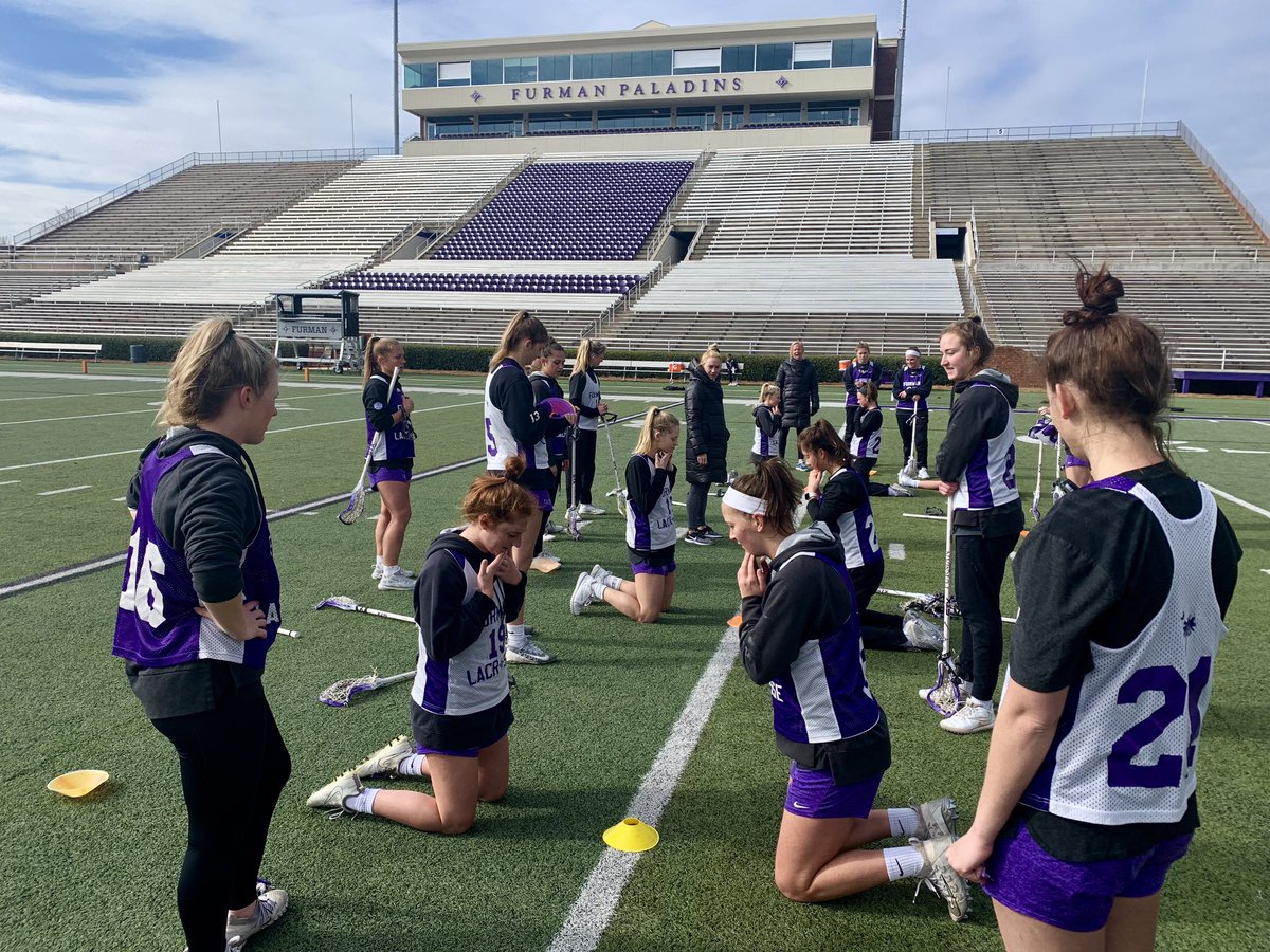 FUWlax's tweet image. “I’d like to thank my mom and dad, and my cat-like reflexes for this win today.”

Senior captain Abby Shields takes home the Furman’s Finest robe!
