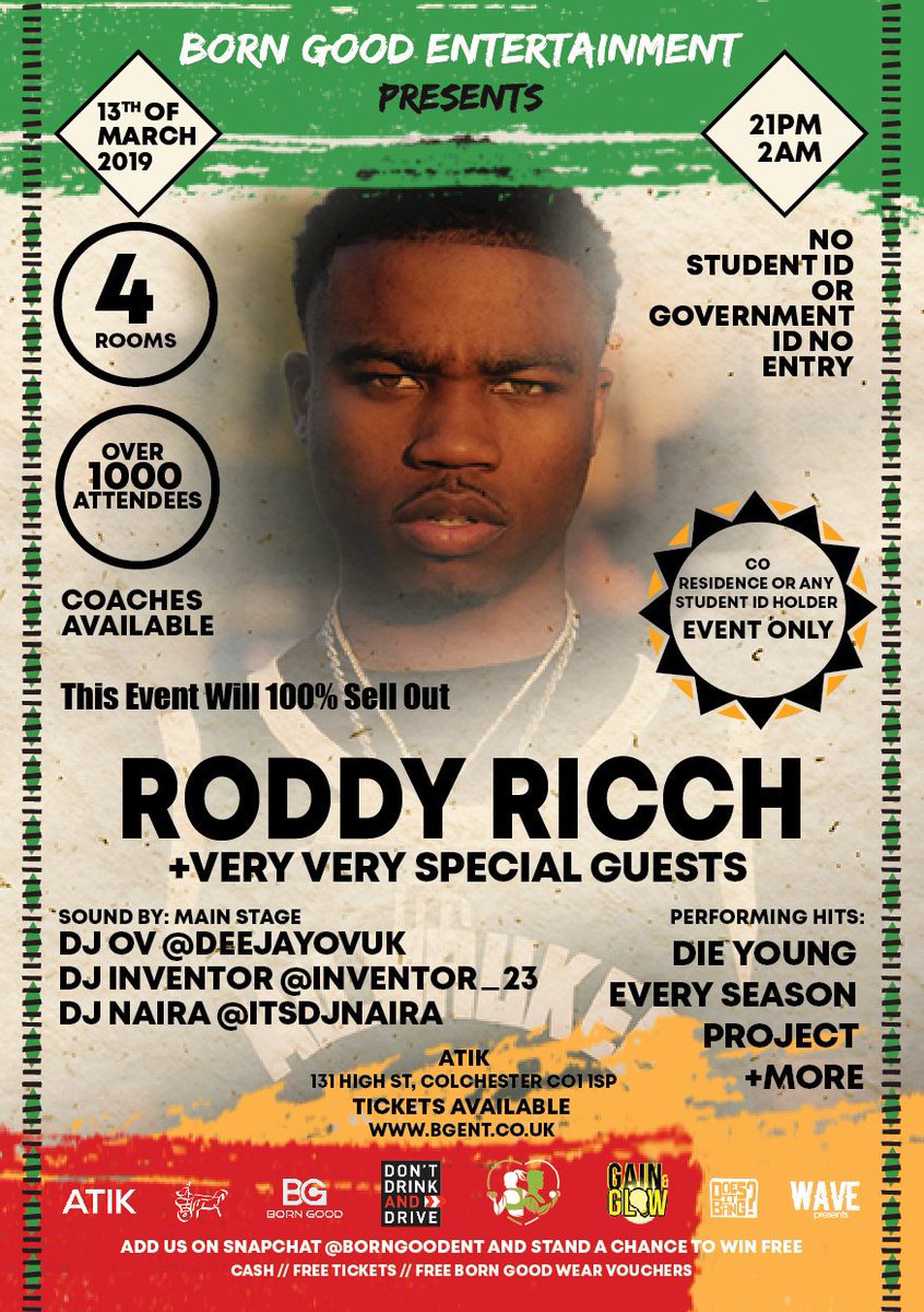 BornGoodEnt's tweet photo. 13th OF MARCH @BornGoodEnt  are back with another legendary event 🔥Tickets selling fast🔥

Tickets available: https://t.co/dZ1qTlpu1l https://t.co/LrHN0iDLR0