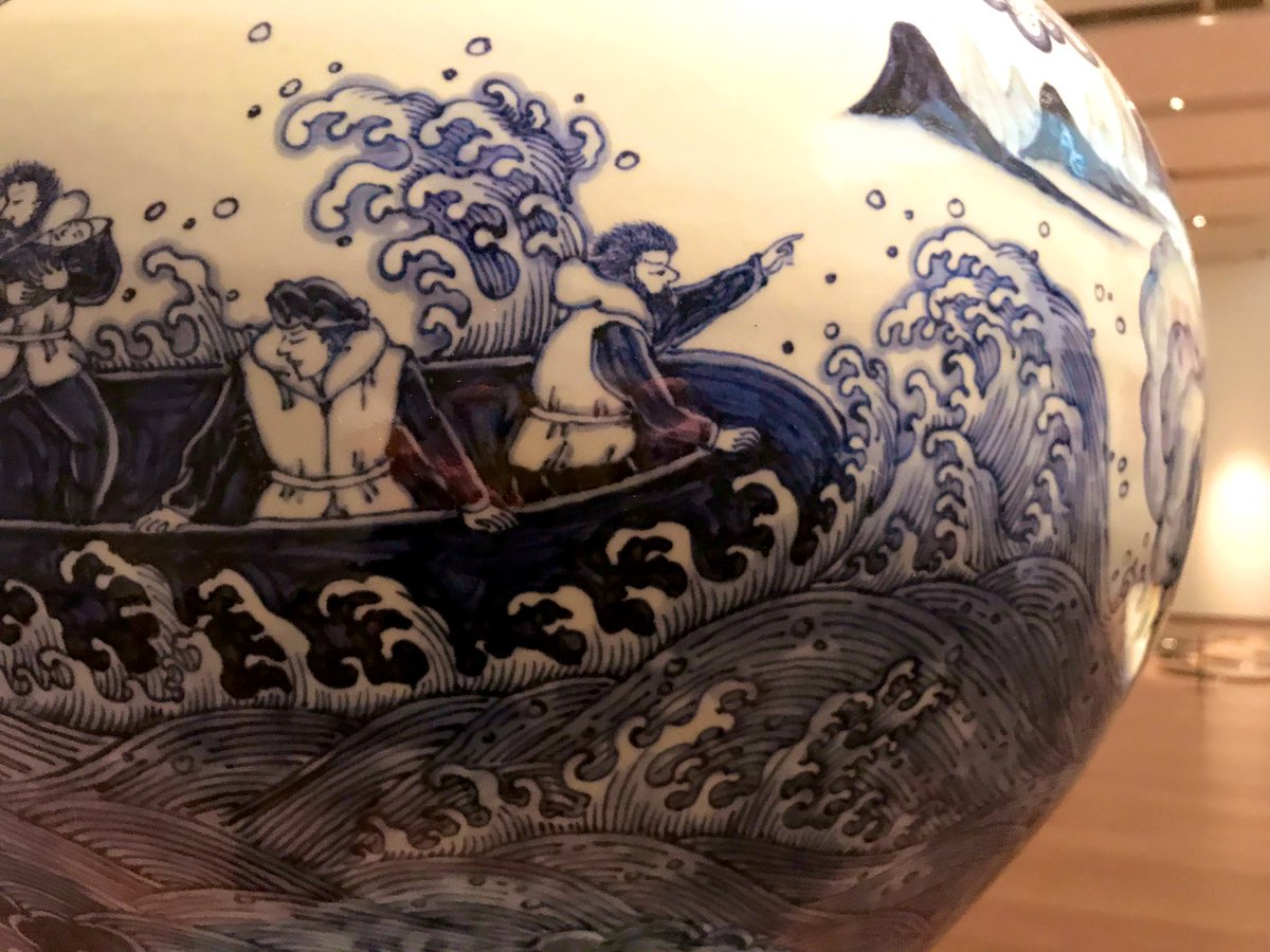 davidgauntlett's tweet photo. Ai Weiwei’s porcelain vases with scenes from the refugee crisis are very powerful #AiWeiweiUnbroken #YourCreativeSelf https://t.co/rAQ1GTUeCg