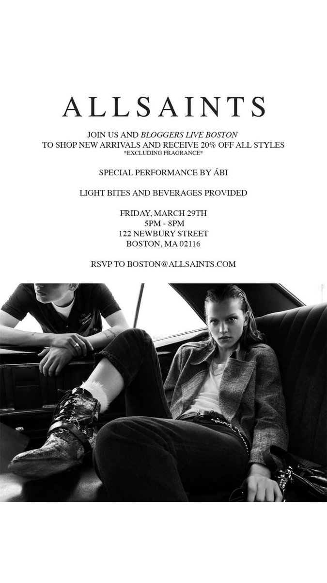 BloggersLBoston's tweet image. It’s happening this month @AllSaintsLive 🙌🏻🙌🏻