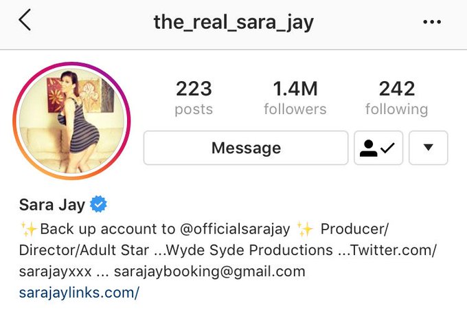 You ARE following my official (verified!) #Instagram, right? 🧐Don't miss out on even more #SaraJay photos/vids<a href="/tag/instagram"class="tags">#Instagram</a><a href="/tag/insta"class="tags"><span>#insta</span></a><a href="/tag/ig"class="tags"><span>#ig</span></a><a href="/tag/sarajay"class="tags"><span>#sarajay</span></a>