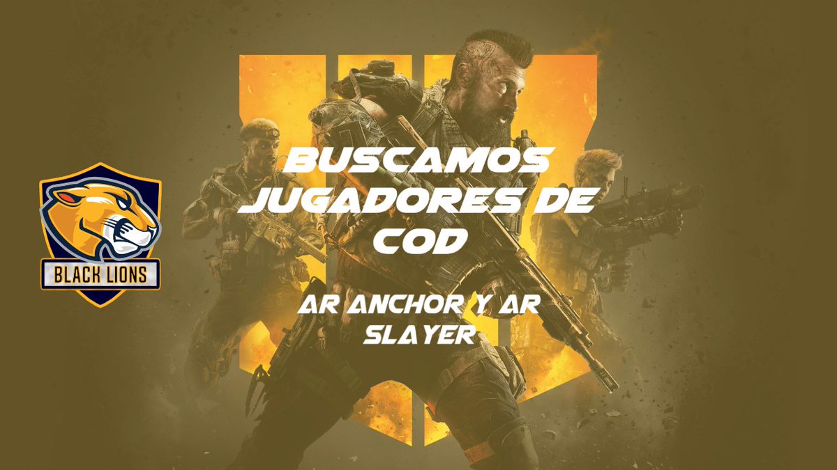 BLions_Esports's tweet photo. 🐯Buscamos 2 Jugadores de CoD Para completar La squad !

- 🔖AR ANCHOR Y AR SLAYER

💡REQUISITOS : 
- Serios
- No Ragger 
- Con Buenos Horarios 
- Ganas de competir 

#GoBl https://t.co/KxuEwJsEIe